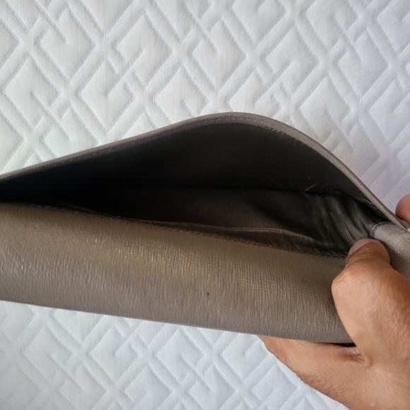 FURLA Babylon Continental Saffiano Leather Bifold Wallet Purs Grayt tope - Picture 12 of 12